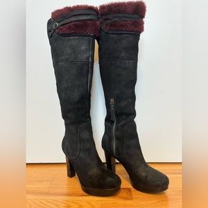 UGG Tall Suede Heeled Boots